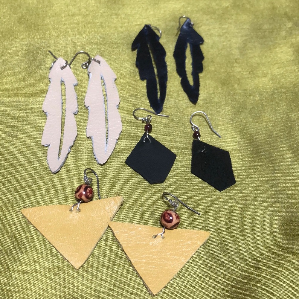 Leather earrings